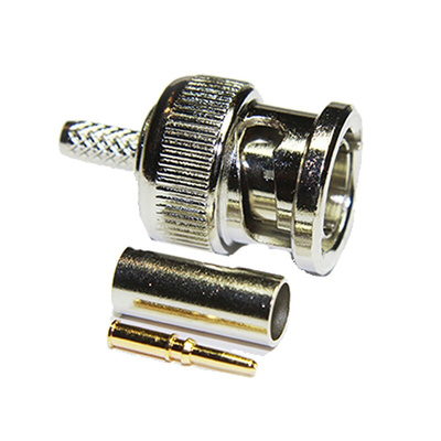 Interface Connectors, Plug Cable Mount BNC Connector, 75Ω, Crimp Termination, Straight Body