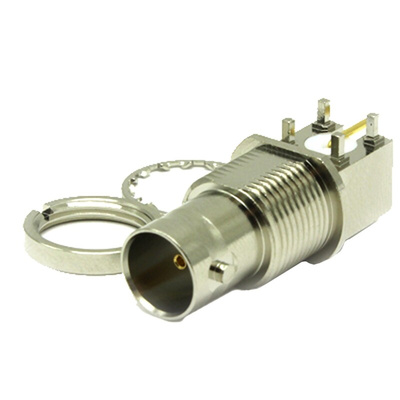 COAX Connectors, jack PCB Mount BNC Connector, 75Ω, SMD Termination, Right Angle Body