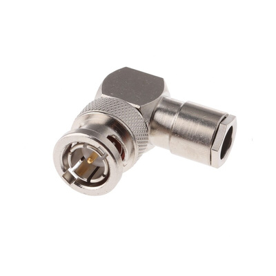 Telegartner, Plug Cable Mount BNC Connector, 75Ω, Clamp Termination, Right Angle Body