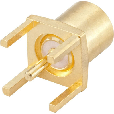 Rosenberger, jack PCB Mount MCX Connector, 50Ω, Solder Termination, Straight Body