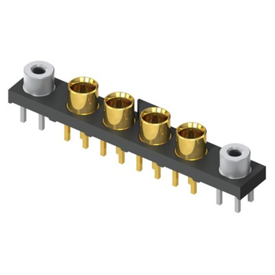 Samtec GRF1-J Series, jack PCB Mount MMCX Connector, 50Ω, Threaded Termination, Straight Body