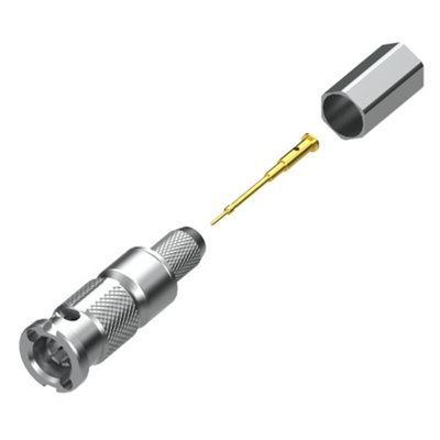 Samtec HD-BNC Series, Plug Cable Mount BNC Connector, 75Ω, Crimp Termination, Straight Body
