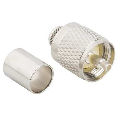 Amphenol RF, Plug Cable Mount UHF Connector, Crimp Termination, Straight Body