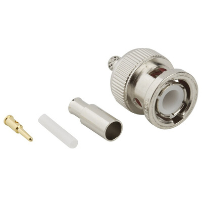Amphenol RF BNC Series, Plug Cable Mount BNC Connector, 50Ω, Crimp Termination, Straight Body