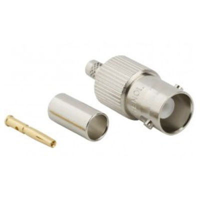 Amphenol RF BNC Series, jack Cable Mount BNC Connector, 50Ω, Crimp Termination, Straight Body