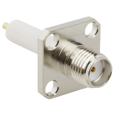 Amphenol RF, jack Flange Mount SMA Connector, 50Ω, Solder Termination, Straight Body