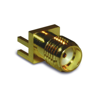 Amphenol RF, jack Edge Mount SMA Connector, 50Ω, Solder Termination, Straight Body