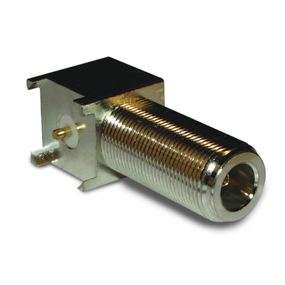 Amphenol RF, Plug Through Hole N Connector, 50Ω, Solder Termination, Right Angle Body
