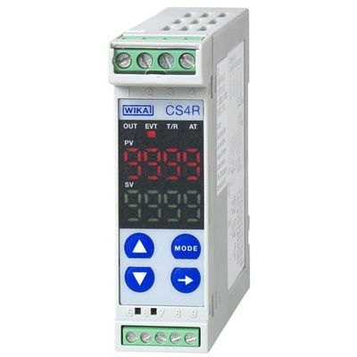 WIKA DIN Rail PID Temperature Controller, 100 x 22mm Relay, 24 V ac/dc, 100  240 V ac Supply Voltage