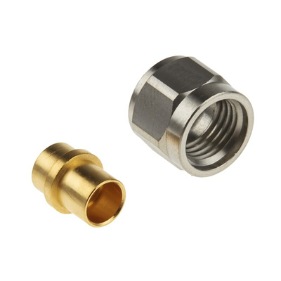 Cinch SMK Series, Plug Cable Mount SMA Connector, 50Ω, Solder Termination, Straight Body