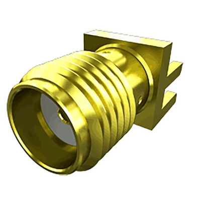 Samtec SMA Series, jack Edge Mount SMA Connector, 50Ω, Solder Termination, Straight Body