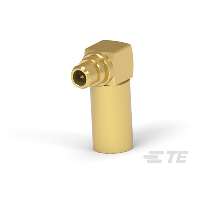 TE Connectivity, Plug Cable Mount MMCX Connector, 50Ω, Clamp, Solder Termination, Right Angle Body