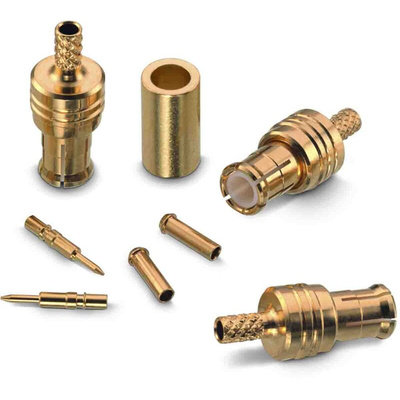 Wurth Elektronik WR-MCX Series, Plug Cable Mount MCX Connector, 50Ω, Crimp Termination, Straight Body