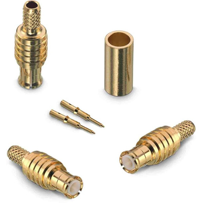 Wurth Elektronik WR-MCX Series, Plug Cable Mount MCX Connector, 50Ω, Crimp Termination, Straight Body