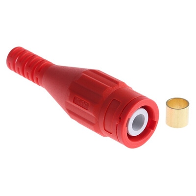 Staubli, Plug Cable Mount BNC Connector, Crimp Termination, Straight Body
