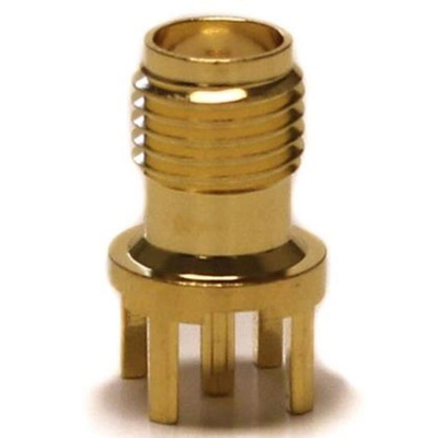 Mueller Electric, jack PCB Mount SMA Connector, 50Ω, Solder Termination, Straight Body