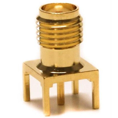 Mueller Electric, jack PCB Mount SMA Connector, 50Ω, Solder Termination, Straight Body