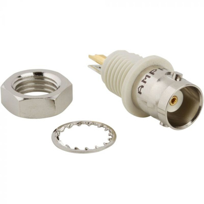 Amphenol RF Receptacle Bulkhead BNC Connector, Solder Termination, Straight Body