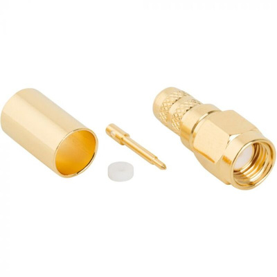 Amphenol RF Plug Cable Mount SMA Connector, Crimp Termination, Straight Body