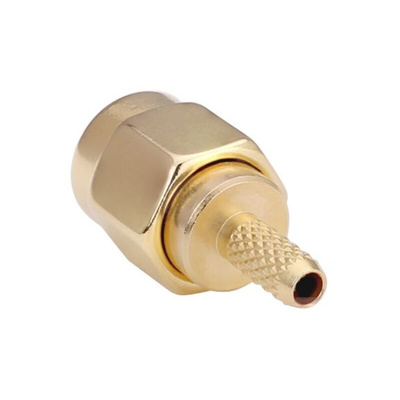 TE Connectivity, Plug PCB Mount SMA Connector, Crimp Termination, Straight Body