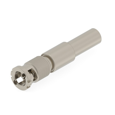TE Connectivity 2446052 Series Plug Cable Mount BNC Connector, Crimp Termination, Straight Body
