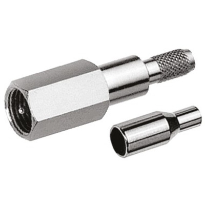 Telegartner, Plug Cable Mount FME Connector, 50Ω, Crimp Termination, Straight Body