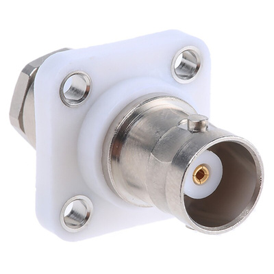 Radiall, jack Flange Mount BNC Connector, 50Ω, Clamp Termination, Straight Body
