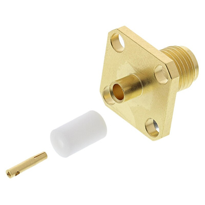 Radiall, jack Panel Mount SMA Connector, 50Ω, Solder Termination, Straight Body