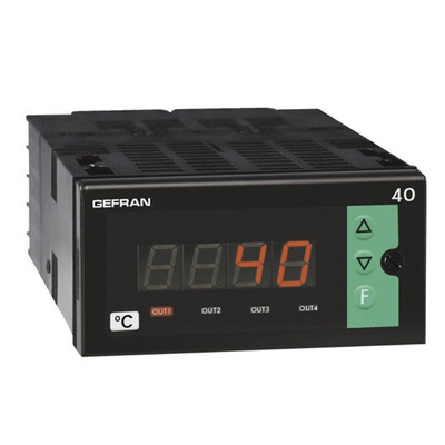 Gefran 40T96 Temperature Indicator, 108 x 48mm, 100 <arrow/> 240 V ac Supply