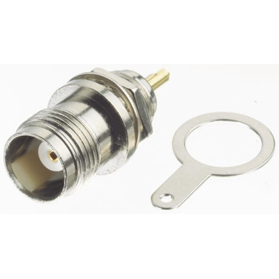 TE Connectivity, jack Panel Mount TNC Connector, 75Ω, Solder Termination, Straight Body