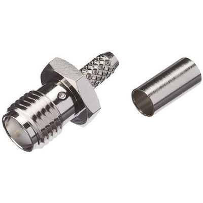 Yuetsu, jack Cable Mount SMA Connector, Crimp Termination, Straight Body