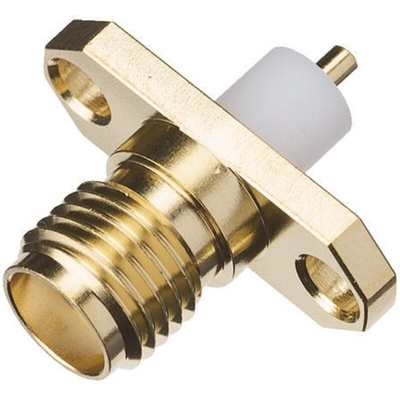 Yuetsu, jack Flange Mount SMA Connector, Solder Termination, Straight Body