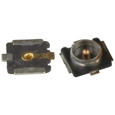 Hirose, Plug Surface Mount Miniature Coaxial Connector, Solder Termination, Straight Body