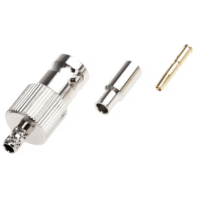 Amphenol RF, jack Cable Mount BNC Connector, 50Ω, Crimp Termination, Straight Body