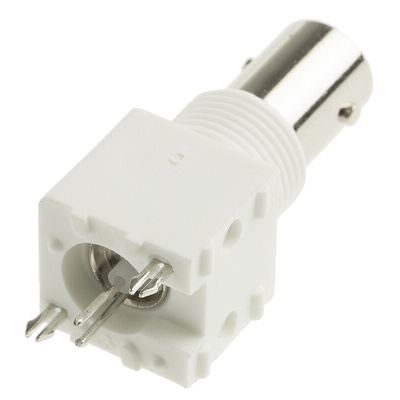 Amphenol, jack PCB Mount BNC Connector, 50Ω, Through Hole Termination, Straight Body
