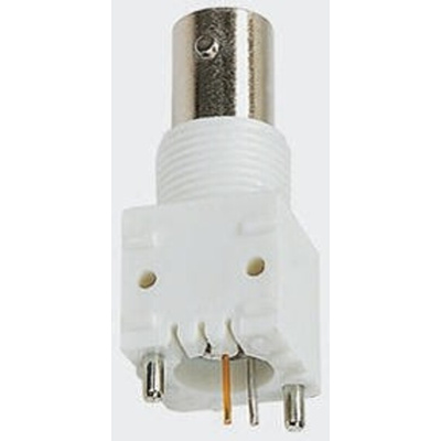TE Connectivity ZDC Series, jack PCB Mount BNC Connector, 50Ω, Through Hole Termination, Straight Body