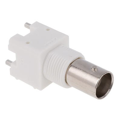 TE Connectivity, jack PCB Mount BNC Connector, 50Ω, Through Hole Termination, Straight Body
