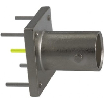 TE Connectivity, jack PCB Mount BNC Connector, 50Ω, Through Hole Termination, Straight Body