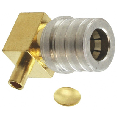 Amphenol RF, Plug Cable Mount QMA Connector, 50Ω, Solder Termination, Right Angle Body