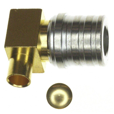 Amphenol RF, Plug Cable Mount QMA Connector, 50Ω, Crimp, Solder Termination, Right Angle Body