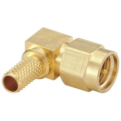 Rosenberger SMA Series, Plug Cable Mount SMA Connector, 50Ω, Crimp Termination, Right Angle Body
