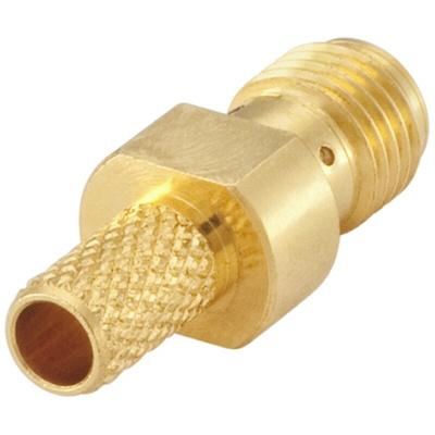 Rosenberger SMA Series, jack Cable Mount SMA Connector, 50Ω, Crimp Termination, Straight Body