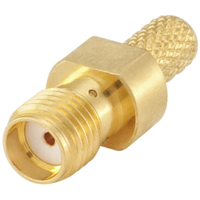 Rosenberger SMA Series, jack Cable Mount SMA Connector, 50Ω, Crimp Termination, Straight Body
