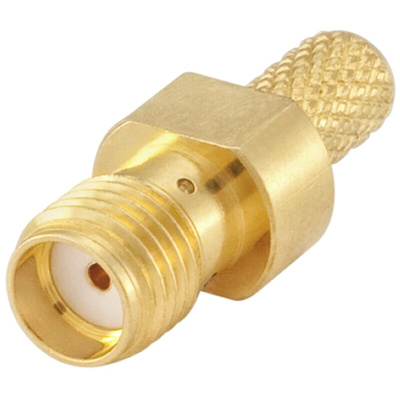 Rosenberger SMA Series, jack Cable Mount SMA Connector, 50Ω, Crimp Termination, Straight Body