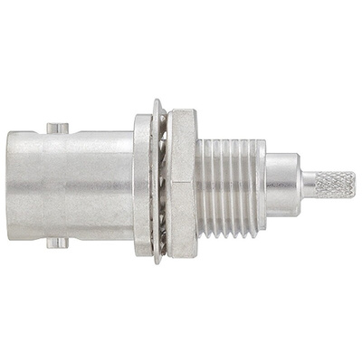 Rosenberger BNC Series, jack Panel Mount BNC Connector, 50Ω, Crimp Termination, Straight Body
