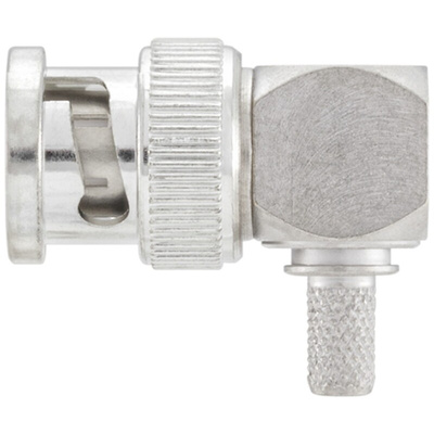 Rosenberger BNC Series, Plug Cable Mount BNC Connector, 50Ω, Crimp Termination, Right Angle Body