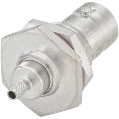 Rosenberger BNC Series, jack Panel Mount BNC Connector, 50Ω, Crimp Termination, Straight Body