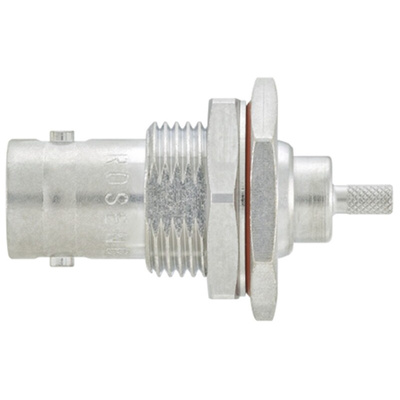 Rosenberger BNC Series, jack Panel Mount BNC Connector, 50Ω, Crimp Termination, Straight Body