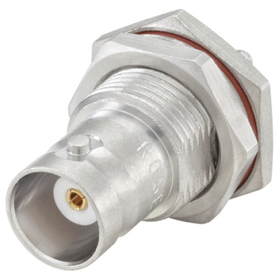 Rosenberger BNC Series, jack Panel Mount BNC Connector, 50Ω, Crimp Termination, Straight Body