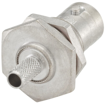 Rosenberger BNC Series, jack Panel Mount BNC Connector, 50Ω, Crimp Termination, Straight Body